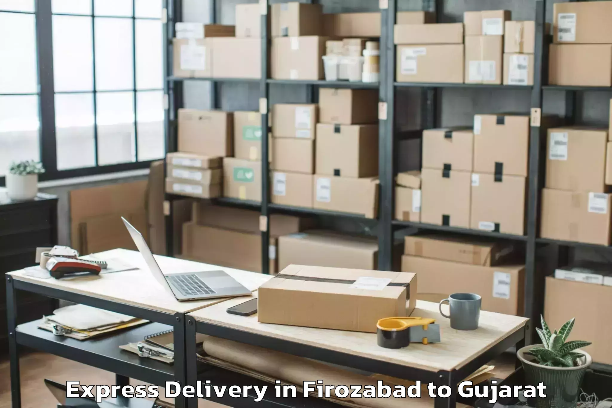 Professional Firozabad to Sabarmati University Ahmedabad Express Delivery